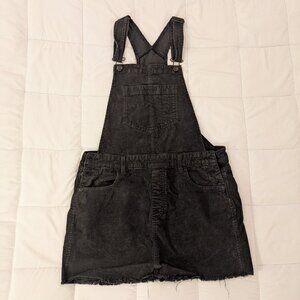 American Eagle AE black corduroy overalls dress mini size M
